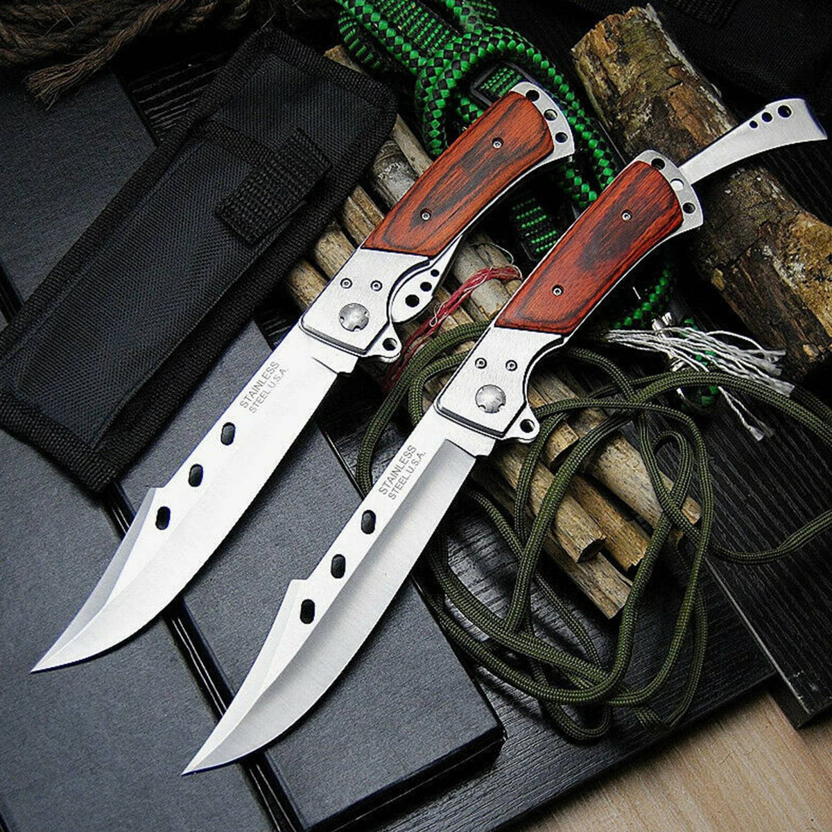 Outdoor Large Folding Knife Camping Fishing Pocket Hunting Knife Survival Tool