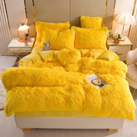 Plush Thickened Warm Mink Fur Four-piece Set