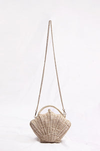 Women's Woven Shoulder Handbag Shell-shaped Chain Pouch