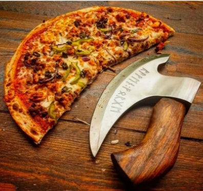 Viking Hatchet Handmade Pizza Cutting Axe Stainless Steel Premium Blade