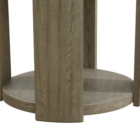 Walnut MDF And Oak Living Room Side Table