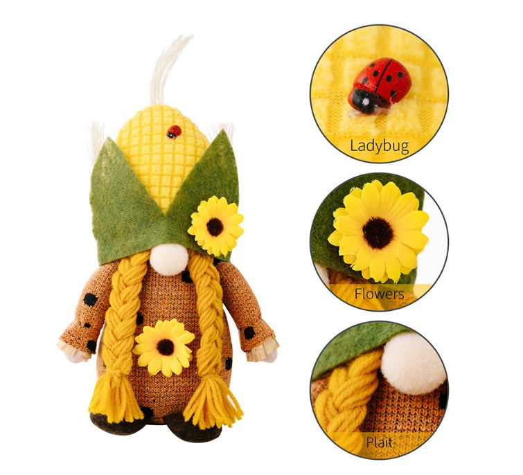 Harvest Season Corn Head Doll Sunflower