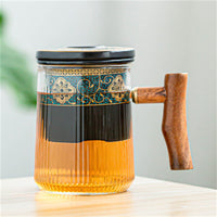 Japanese Tea Separation Glass Mug Thermostat Set