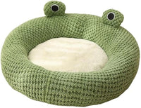 Cartoon Frog Shape Cat Bed House Cat Bed Comfortable Indoor For Cats Or Small Dogs Kennel Cute Pet Cat Nest Cat Nest For Puppy Kitten Rabbit