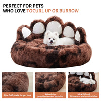 Bear Paw Shape House  With Removable Washable Bed Mat For Deep Sleeping - Keeping Warm