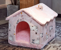 Removable And Washable Small Dog Cat Closed Dog House