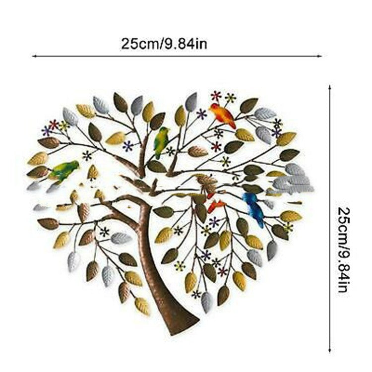 Heart Tree Wrought Iron Wall Hanging