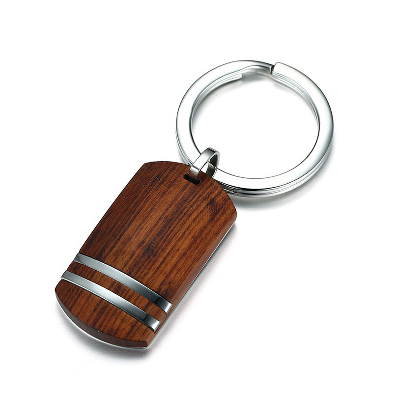 Rosewood cross key chain