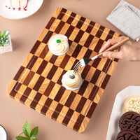 Wooden Chessboard Grid Cutting Board Chopping Board