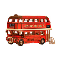 Rolife London Tour Bus Car 3D Wooden Puzzle Model Toy Teens Birthday Gift