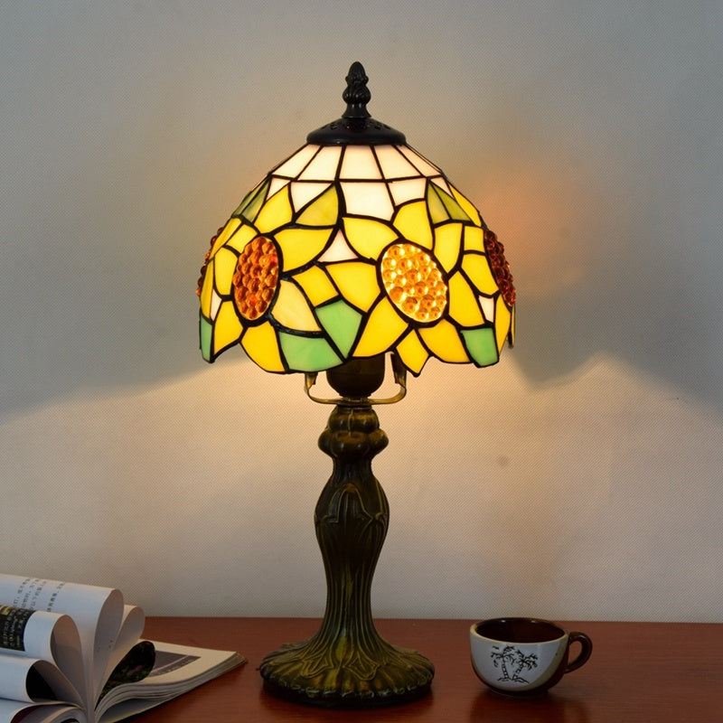 Stained Glass Retro Bar Bedroom Bedside Table Lamp