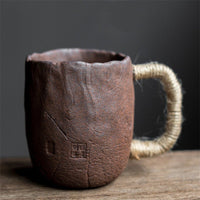 Handmade Coarse Ceramic Mug Large Capacity Chinese Style