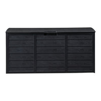 Pure Black Courtyard Storage Box With Two Wheels