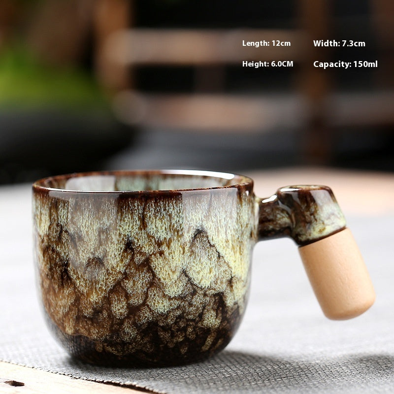 Wooden Handle Ceramic Cup Dahuaware