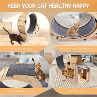 Cat Wheel 6-in-1 Cat Sports Wheel, Upgraded Indoor Cat Wheel Sports Device