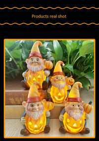 New Halloween Pumpkin Old Man Gnomes