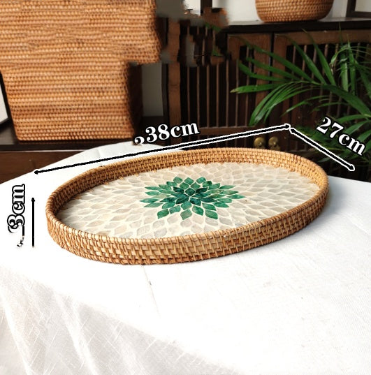 Rattan Shell Tray