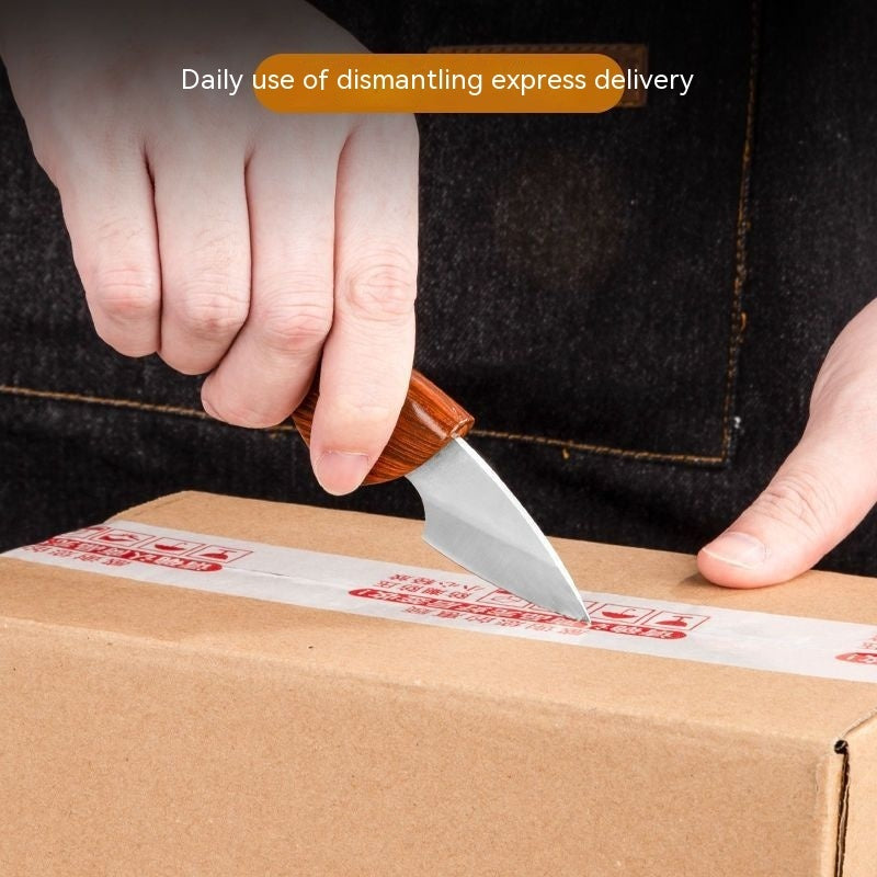 Portable Knife With Shell Wood Grain