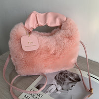 Plush Bag Women's Shoulder Crossbody Handbag