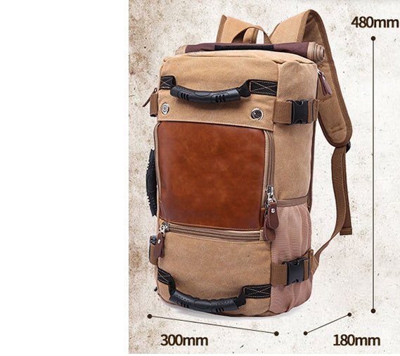 Retro Casual Large Capacity Backpack Men's Backpack Multifunction Travel Casual Backpack