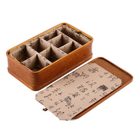 Bamboo Cabas Food Container Double Layer With Lid Rectangular Portable Tea Storage Box