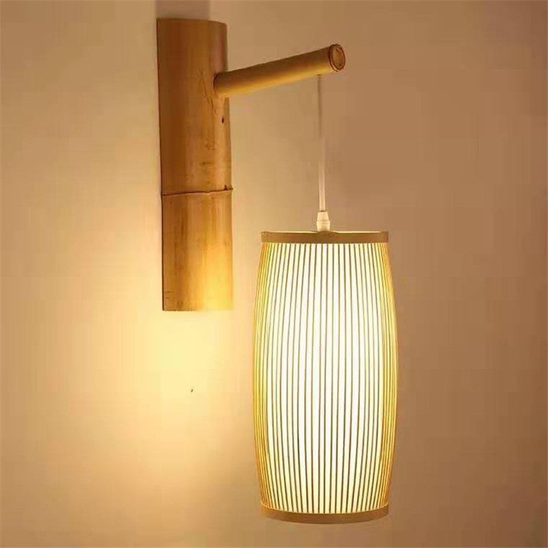 Southeast Asia bamboo plait hall lamp