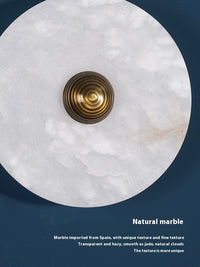 Minimalistic Round Modern Warm Light Marble Wall Lamp