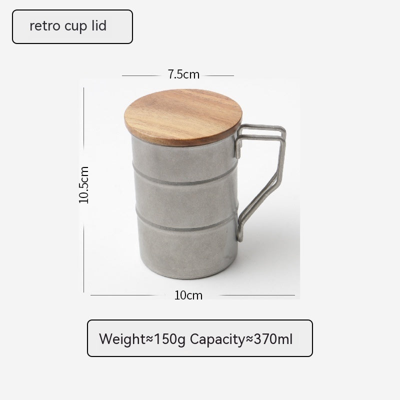 Creative Outdoor Mug Made Of 304 Stainless Steel With A Lid