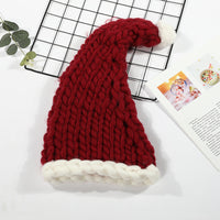 Christmas Plush Hat With Pompom Cute Winter Hat For Women Men Child