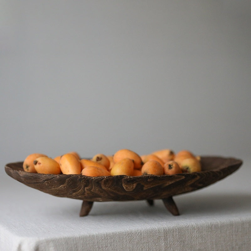 Solid Wood Fruit Decorative Large Tray