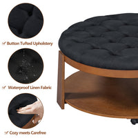 Round Footstool Coffee Table