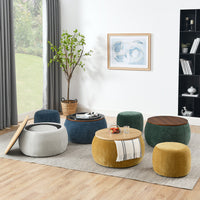 Circular Storage Footstool 2-in-1 Function