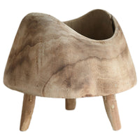 Wooden Round Goblet Snack Tray Crafts