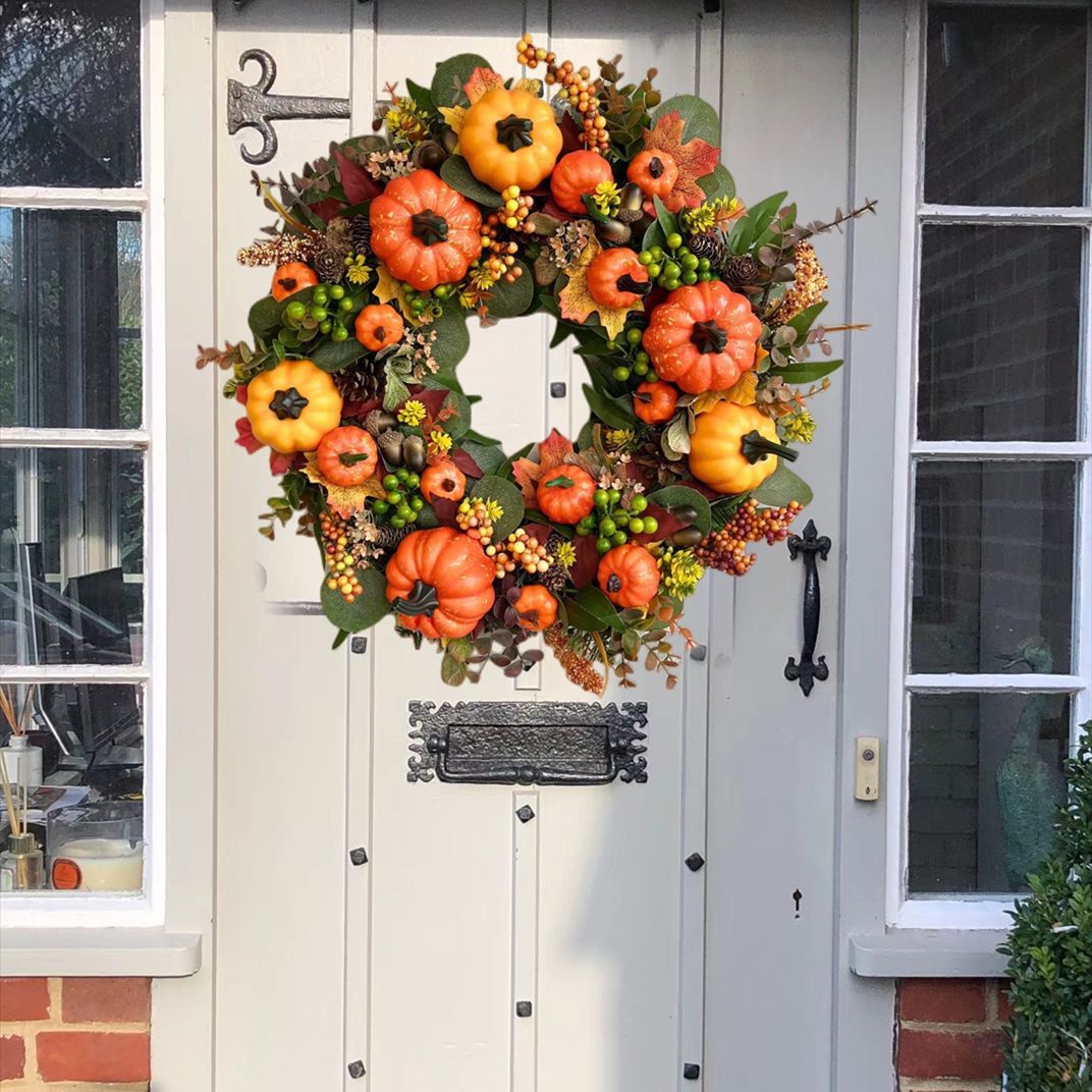 Pumpkin Harvest Artificial Wreath