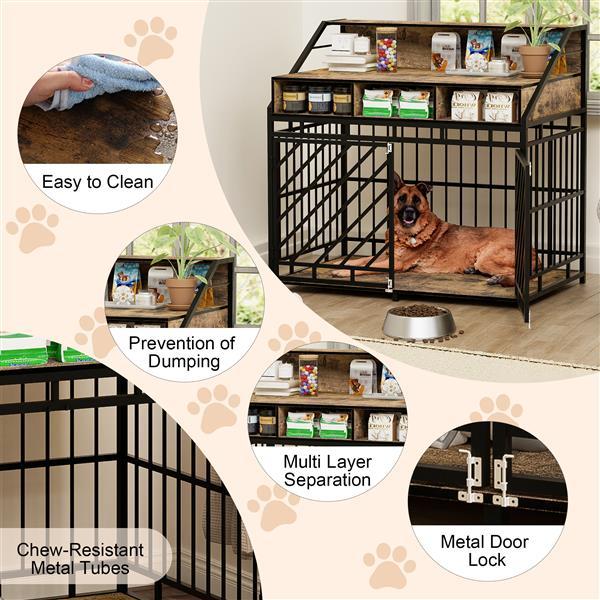 43.3 Inch Dog Cage Furniture For Large Dogs