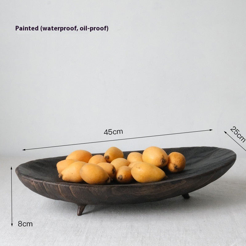 Solid Wood Fruit Decorative Large Tray