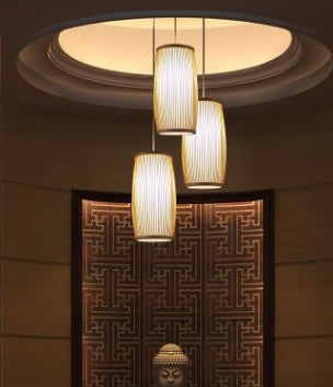 Southeast Asia bamboo plait hall lamp