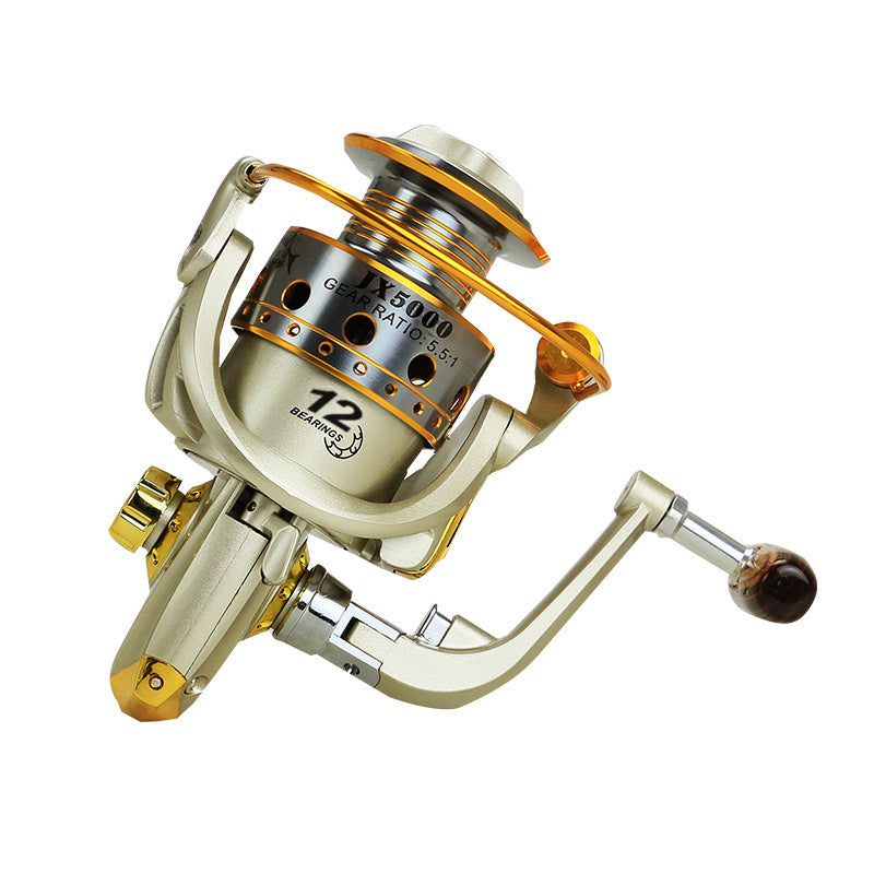 Dasino 12-axis wooden handle metal head reel