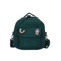 Women's Fashion Corduroy Solid Color One Shoulder Messenger Bag