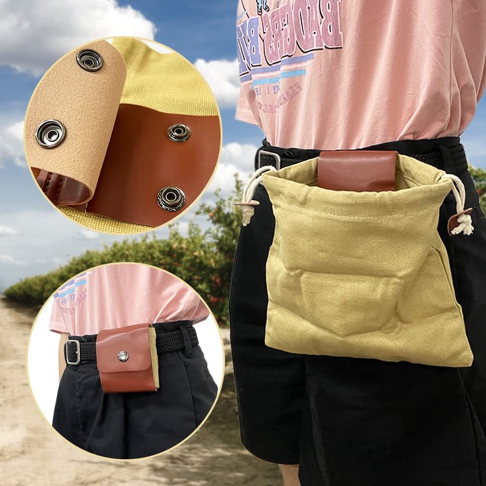 Outdoor Picking Multifunctional Bag Folding Canvas Kit Harvest Pouch For Forest Camping Hiking Hunting