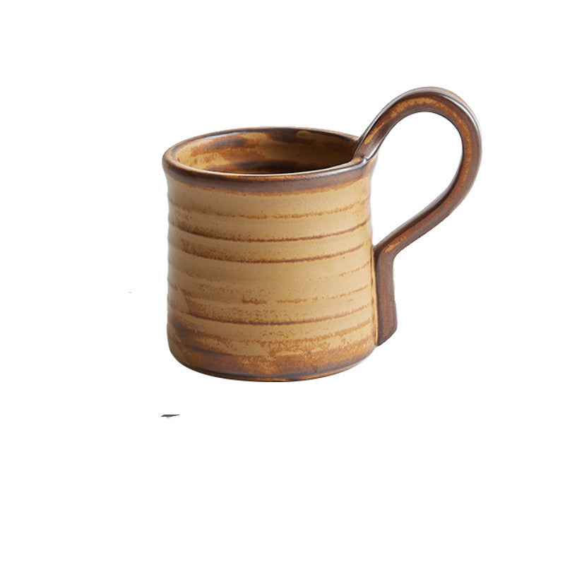 Japanese style vintage stoneware mug ceramic coffee cup