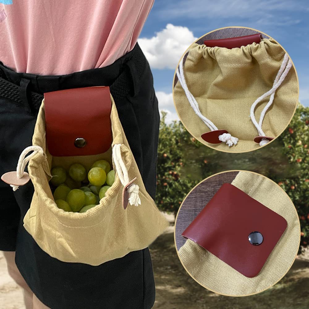 Outdoor Picking Multifunctional Bag Folding Canvas Kit Harvest Pouch For Forest Camping Hiking Hunting