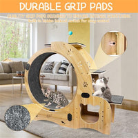 Cat Wheel 6-in-1 Cat Sports Wheel, Upgraded Indoor Cat Wheel Sports Device