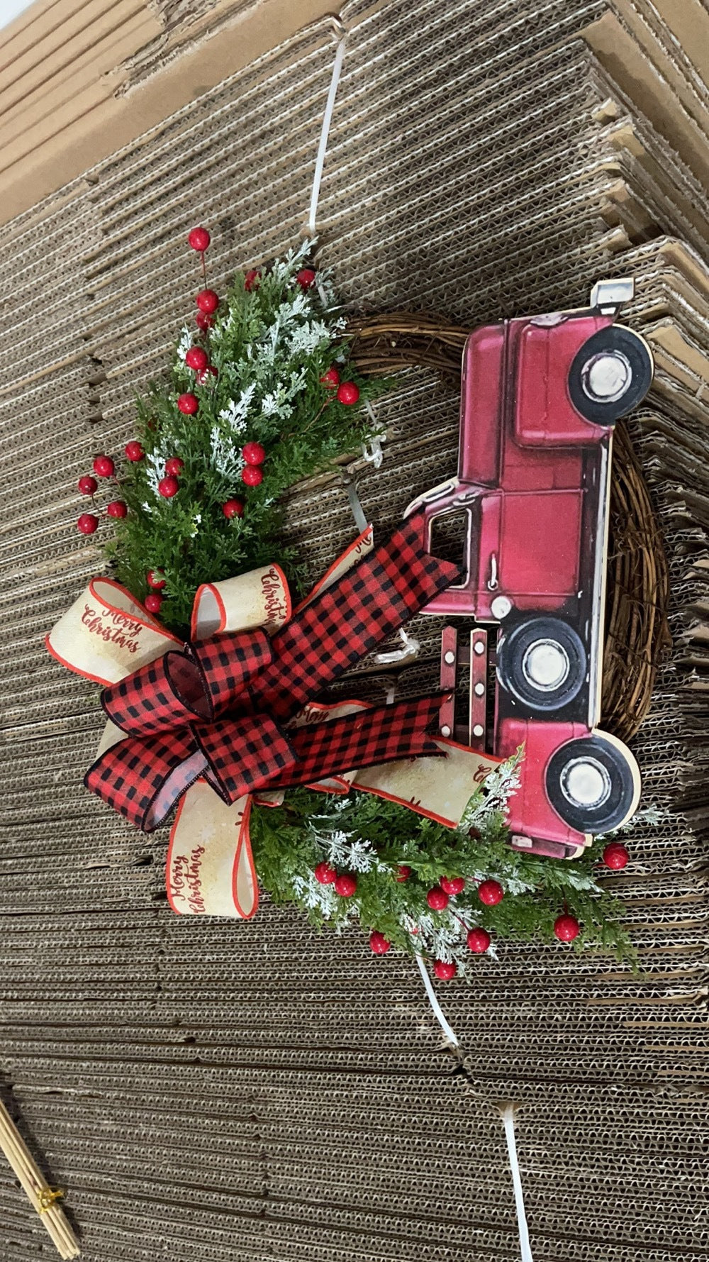 Red Truck Country Christmas Wreath