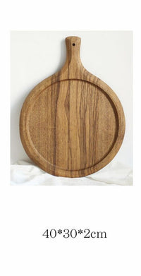 Solid wood pizza sushi cutting board