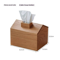 Wooden Cabin Tissue Box