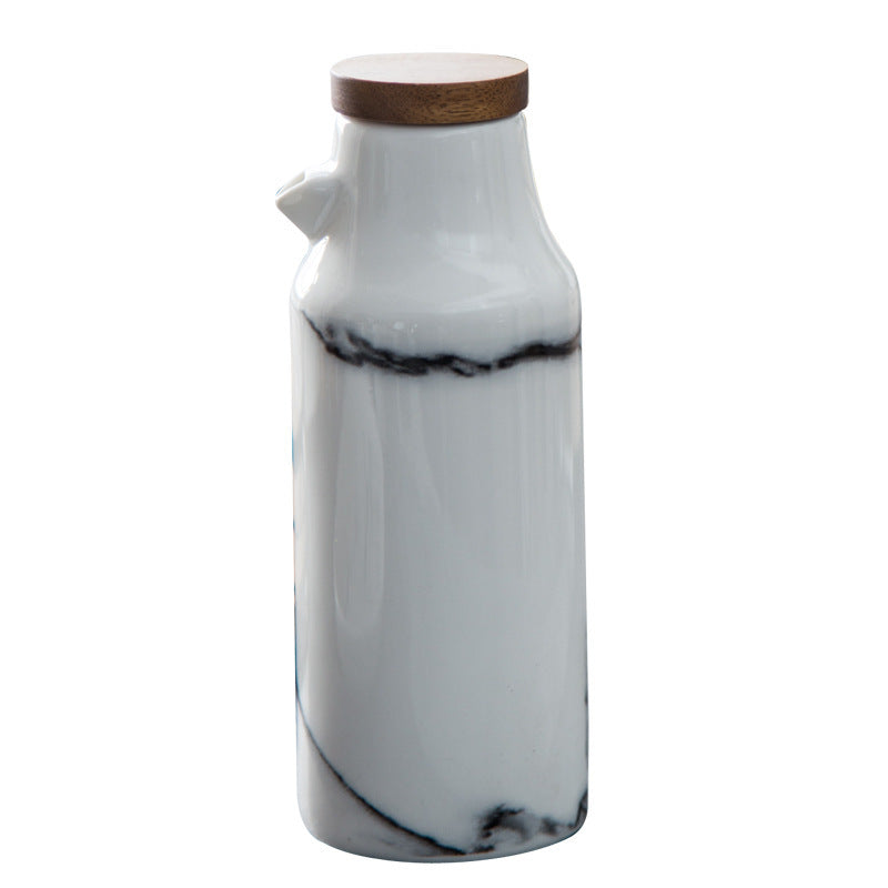 Ceramic marbling oil bottle soy sauce bottle seasoning jar