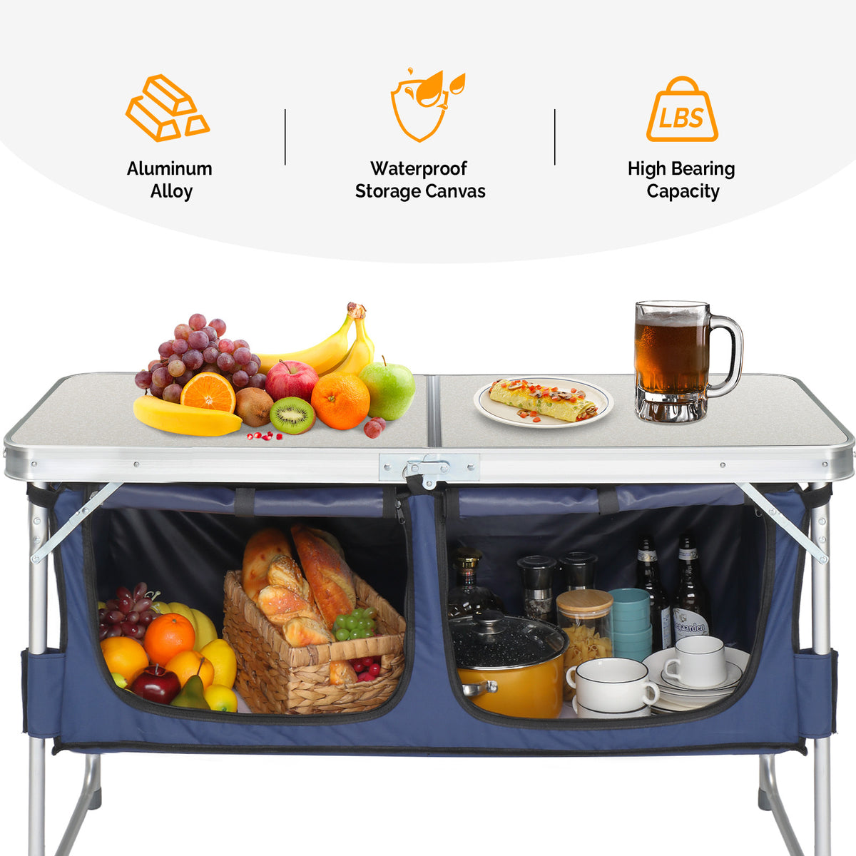 4ft Outdoor Folding Table