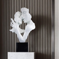 Heart-to-heart Statue Abstract Sculpture Big Decorations Simple