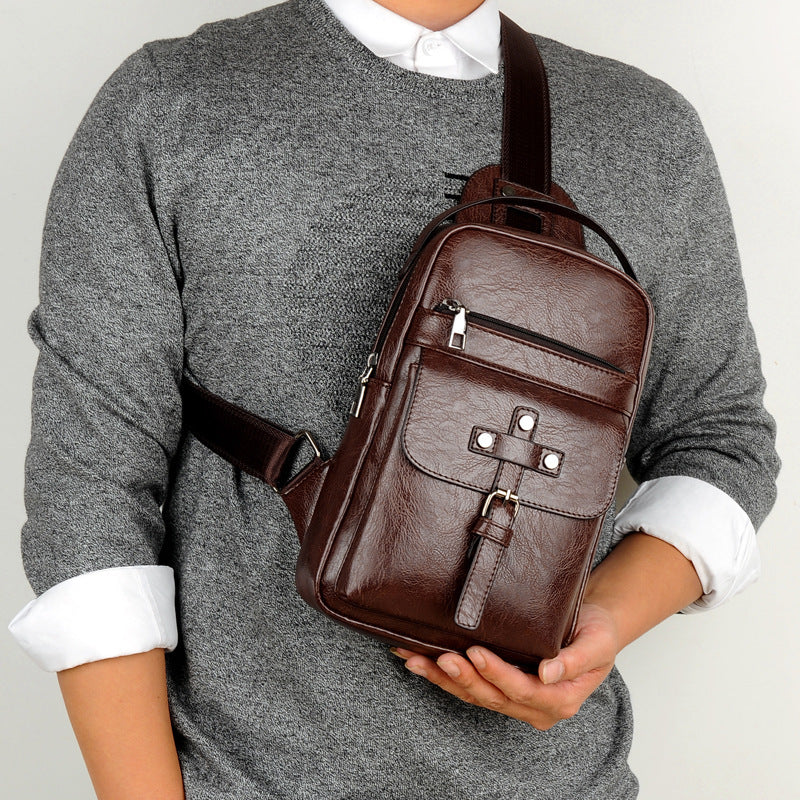 Explosive Chest Bag Men's Shoulder Messenger  Fashion Casual